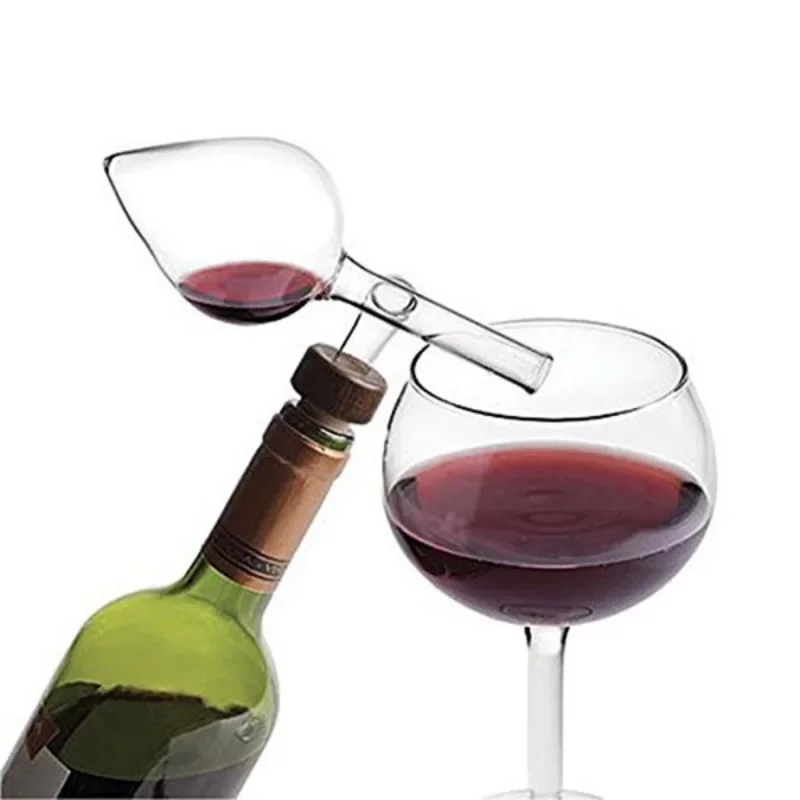 Wine Aerator Pour - 赤ワインボトル用注ぎ口、携帯式エアレーション装置、素早くワインを澄ませて注ぐための装置、新しいガラス製ワイン澄ませ器。