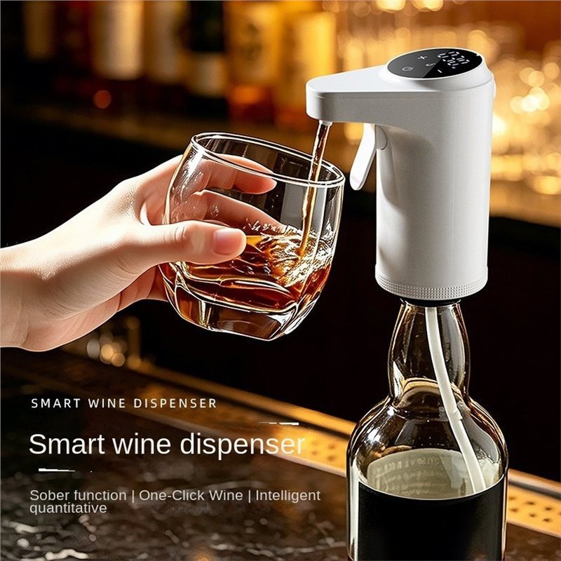 Wine Aerator Pour - 【HOT!A34R】エアレーター付き電動ワインディスペンサー、1-999MLの調節可能な注ぎ口付き自動ワインディスペンサーマシン、レッド