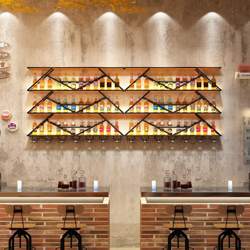 壁掛けワインラック 錬鉄製収納棚 クリエイティブなバーディス - Wine & Beer Guayaquil のレビューと価格