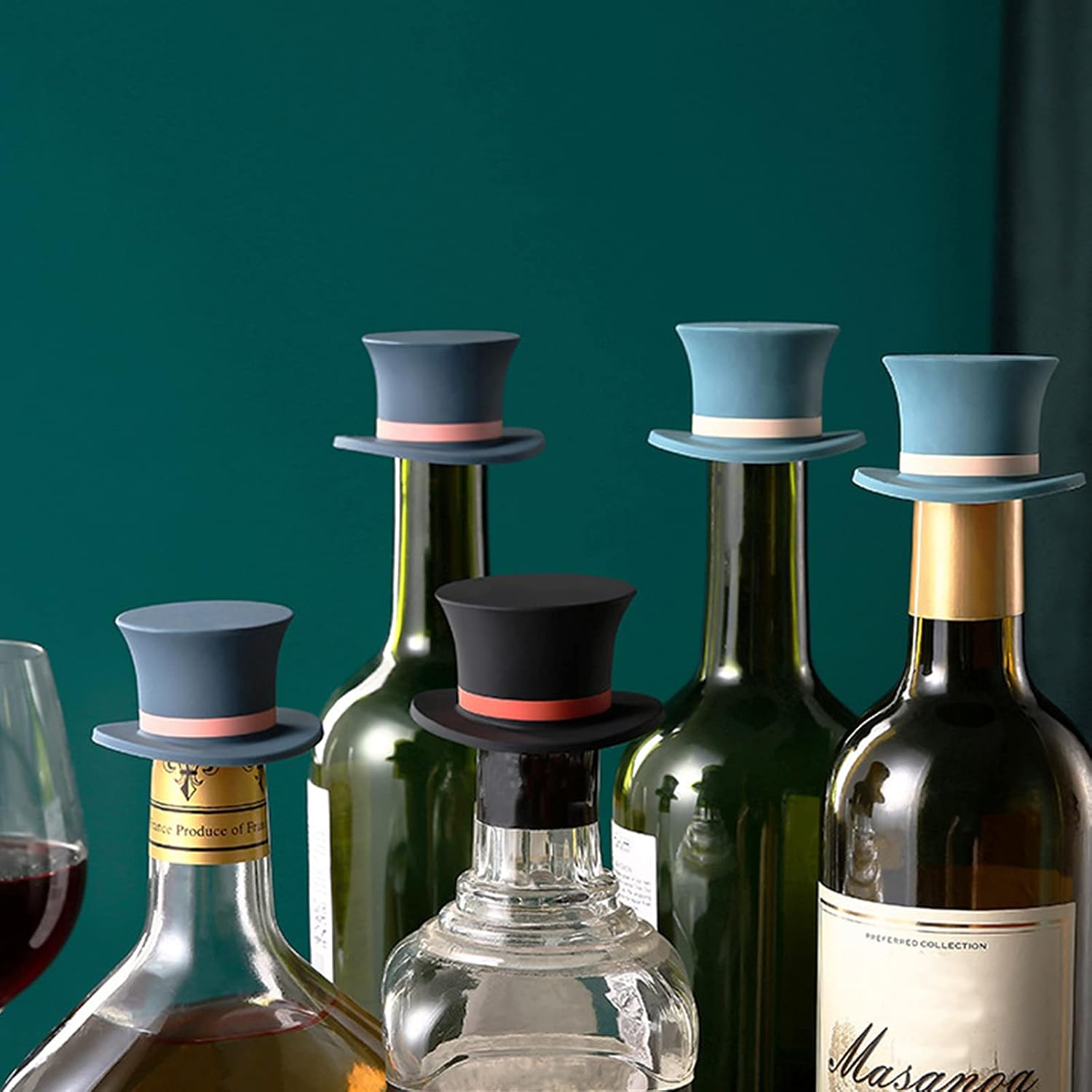 マジックハットシリコーンワインボトルストッパーハロウィン漏れ - Wine Beer Hat のレビューと価格