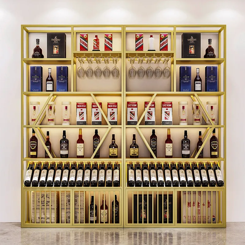 モダンな錬鉄製の床から天井までのワインラック、高級金属製ディ - Wine & Beer Guayaquil のレビューと価格